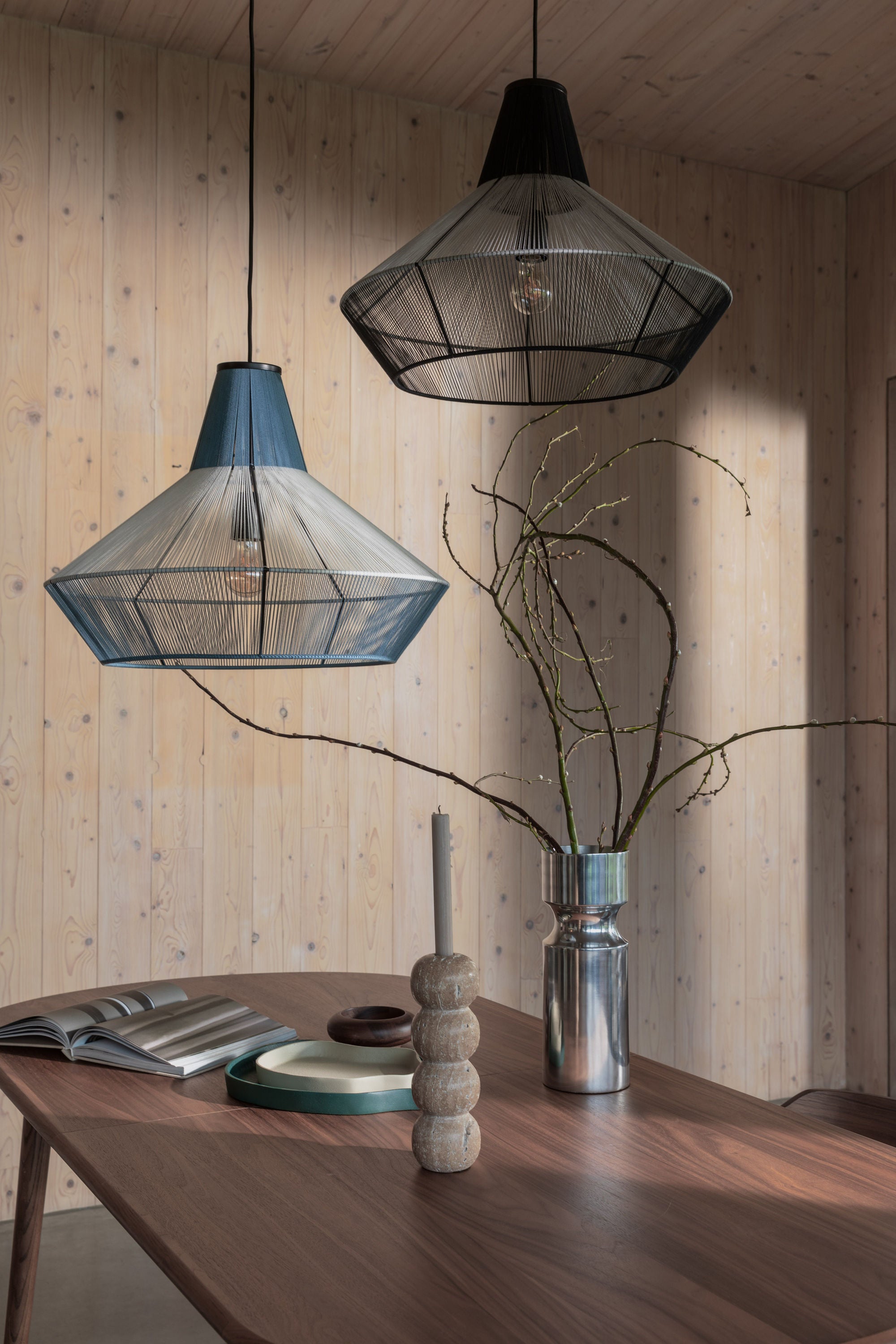 Zuiver Fairy Stone Grey Cotton Thread Pendant Lamp